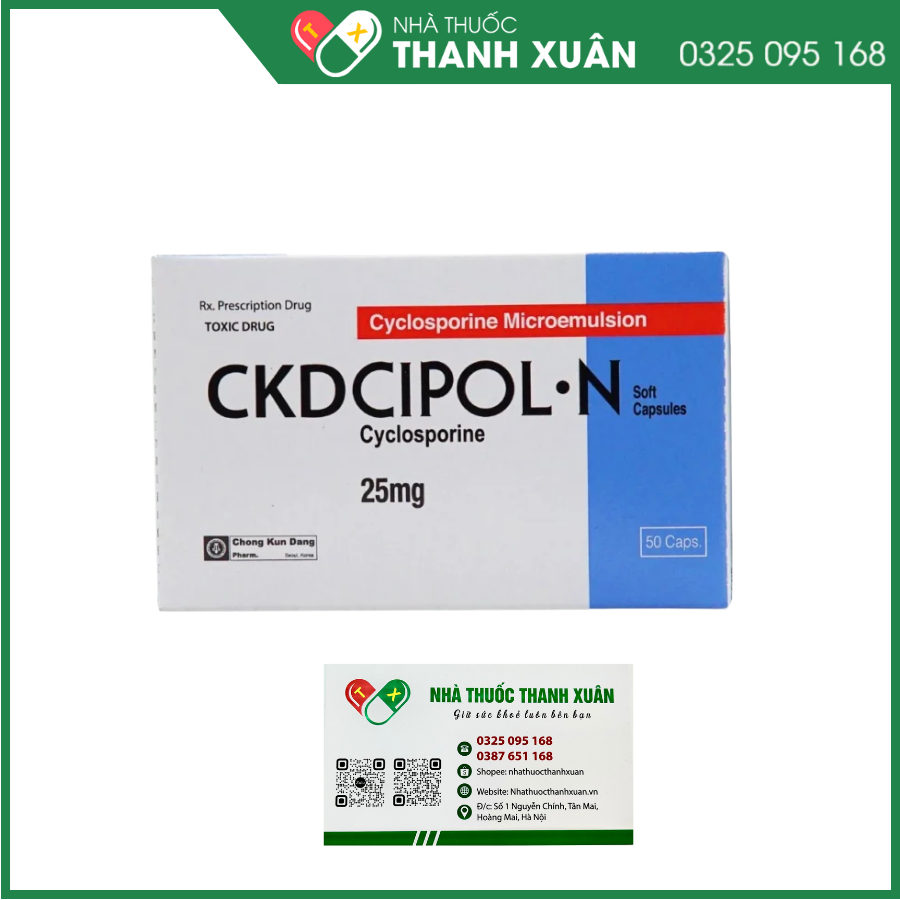 Ckdcipol-N 25mg ngăn ngừa thải bỏ mảnh ghép trong ghép tạng